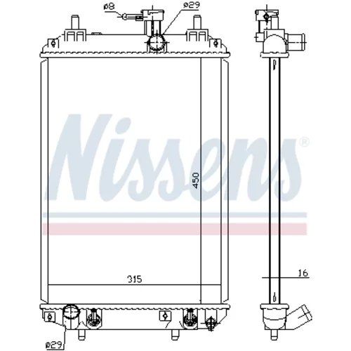 Chladič motora 617547 /NISSENS/ - obr. 6
