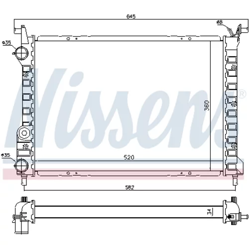 Chladič motora 61804 /NISSENS/ - obr. 4