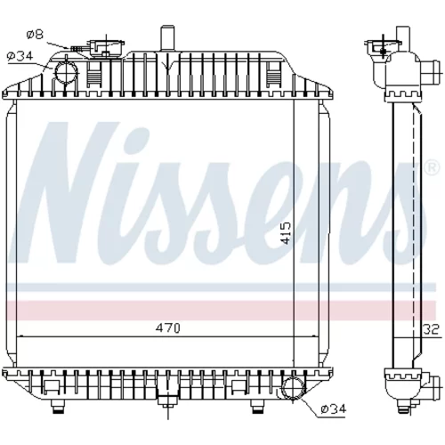 Chladič motora 62516 /NISSENS/ - obr. 4