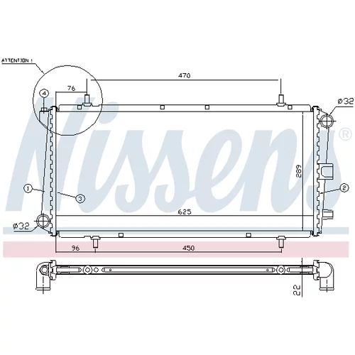 Chladič motora 62785A /NISSENS/ - obr. 5