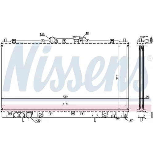 Chladič motora 62868A /NISSENS/ - obr. 4