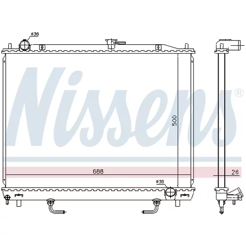 Chladič motora 628959 /NISSENS/ - obr. 4