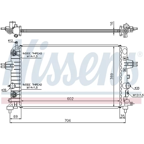 Chladič motora 630702 /NISSENS/ - obr. 6