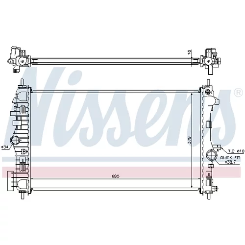 Chladič motora 630718 /NISSENS/ - obr. 4