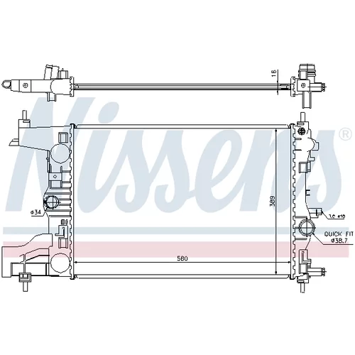Chladič motora 630727 /NISSENS/ - obr. 4