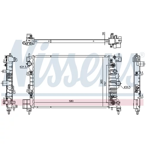 Chladič motora 630778 /NISSENS/ - obr. 4