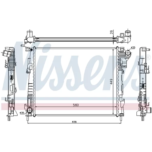 Chladič motora 63122 /NISSENS/ - obr. 4