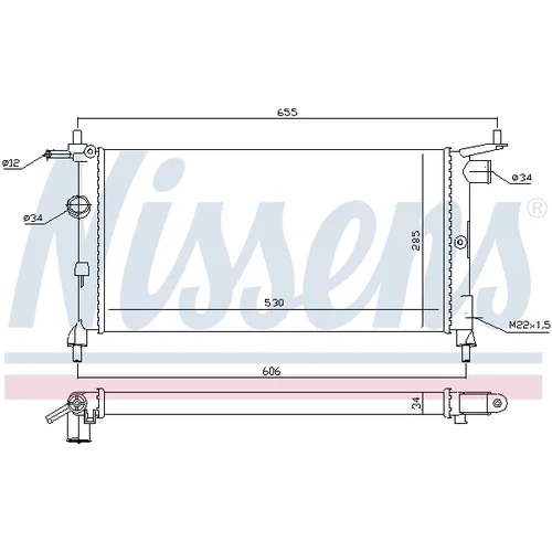 Chladič motora 632851 /NISSENS/ - obr. 4