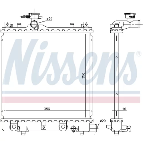Chladič motora 641774 /NISSENS/ - obr. 4