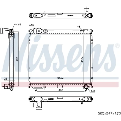 Chladič motora 64179 /NISSENS/ - obr. 4