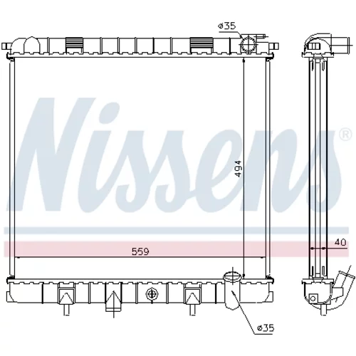 Chladič motora 64319A /NISSENS/ - obr. 4