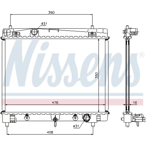 Chladič motora 64682 /NISSENS/ - obr. 5