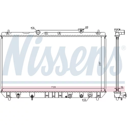 Chladič motora 646991 /NISSENS/ - obr. 4