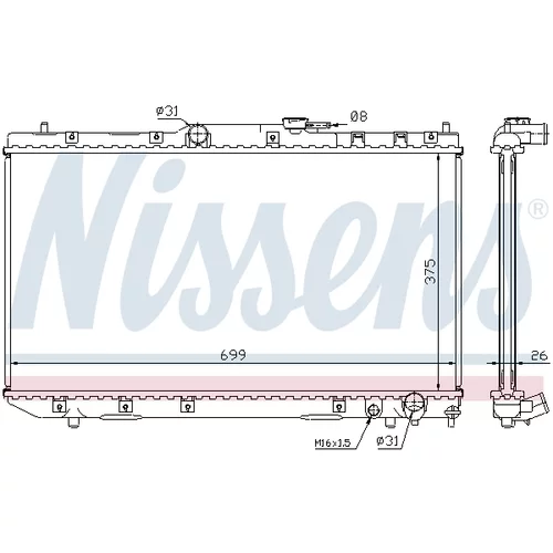 Chladič motora 64785A /NISSENS/ - obr. 4