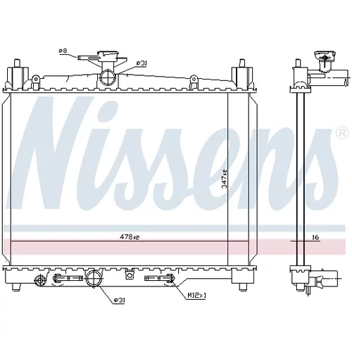 Chladič motora 64801 /NISSENS/ - obr. 5