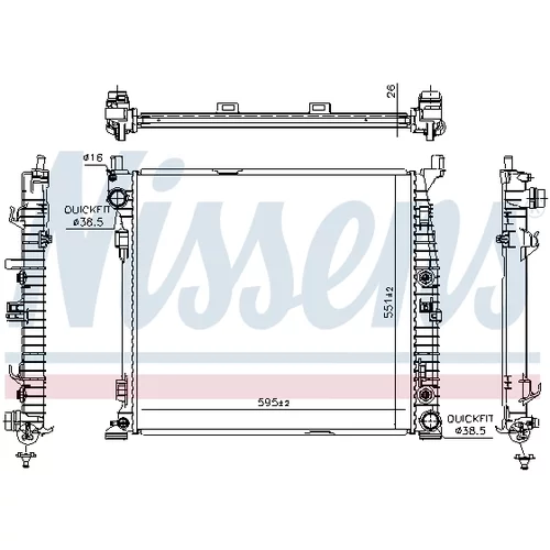 Chladič motora 67188 /NISSENS/ - obr. 5