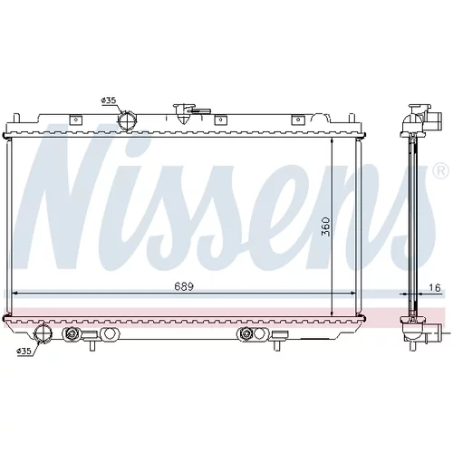 Chladič motora 67347A /NISSENS/ - obr. 5