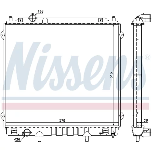 Chladič motora 67483 /NISSENS/ - obr. 4
