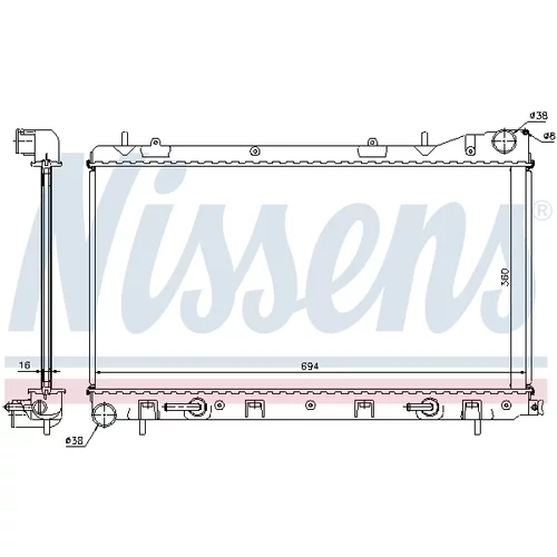 Chladič motora 67712 /NISSENS/ - obr. 6