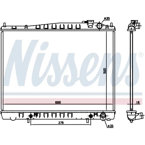 Chladič motora 681206 /NISSENS/ - obr. 4