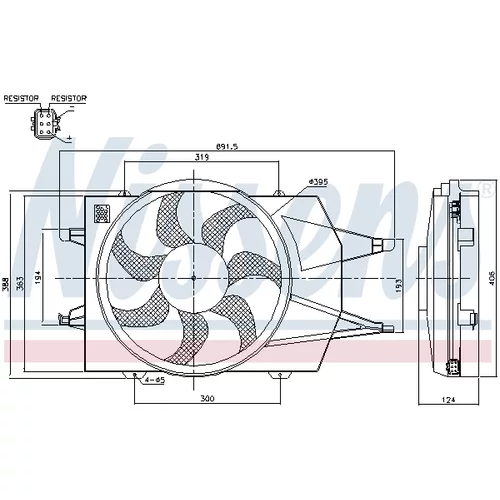 Ventilátor chladenia motora 85342 /NISSENS/ - obr. 5