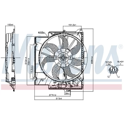 Ventilátor chladenia motora NISSENS 85830