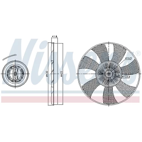 Spojka ventilátora chladenia 86221 /NISSENS/ - obr. 4