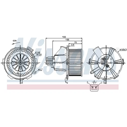 Vnútorný ventilátor 87085 /NISSENS/ - obr. 5
