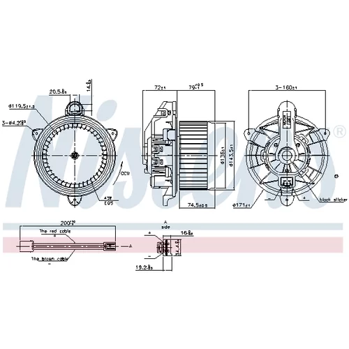 Vnútorný ventilátor NISSENS 87559