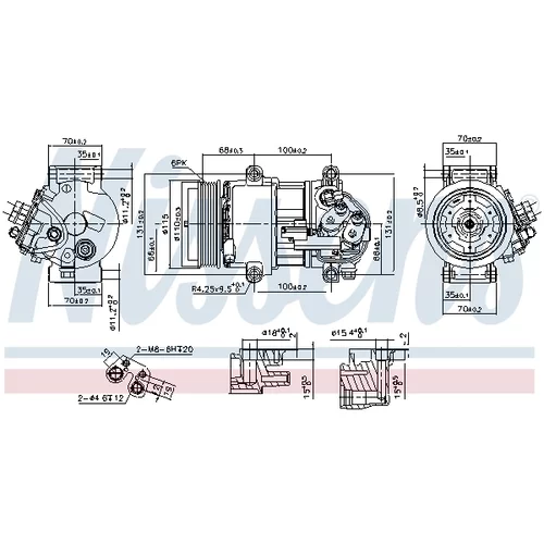 Kompresor klimatizácie 890078 /NISSENS/ - obr. 5