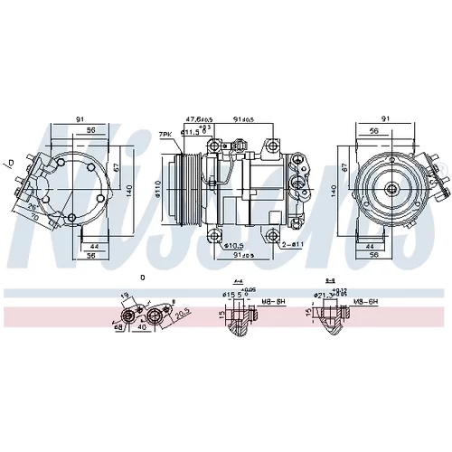 Kompresor klimatizácie 890874 /NISSENS/ - obr. 5