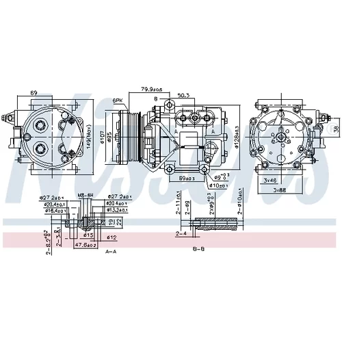 Kompresor klimatizácie 89240 /NISSENS/ - obr. 6