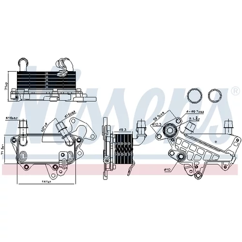 Chladič oleja automatickej prevodovky 90732 /NISSENS/ - obr. 6