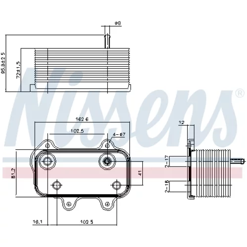 Chladič motorového oleja 90753 /NISSENS/ - obr. 5