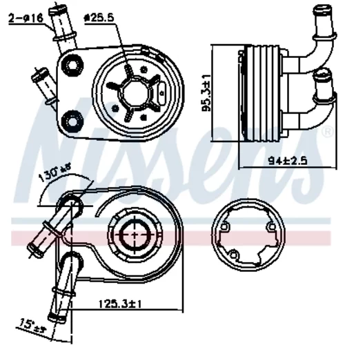Chladič motorového oleja 90794 /NISSENS/ - obr. 5