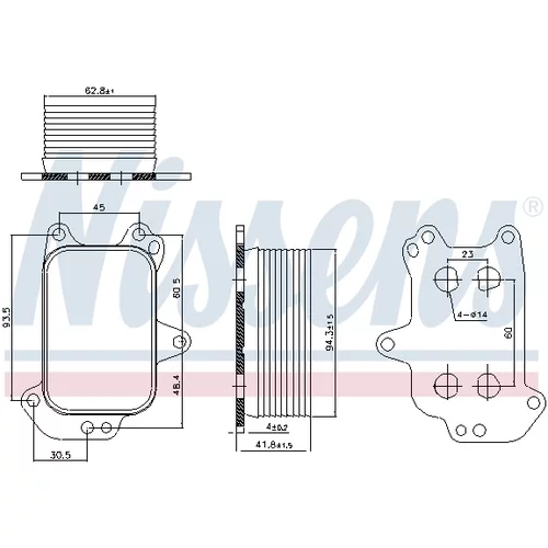 Chladič motorového oleja 90966 /NISSENS/ - obr. 6