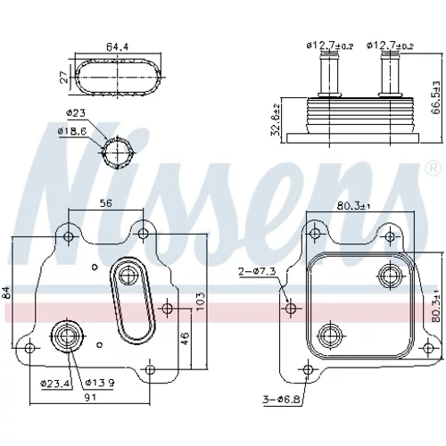Chladič motorového oleja 91364 /NISSENS/ - obr. 5
