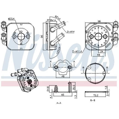 Chladič motorového oleja 91583 /NISSENS/ - obr. 5