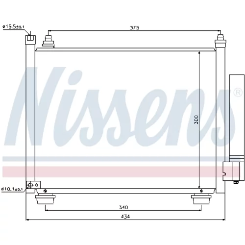 Kondenzátor klimatizácie NISSENS 940092