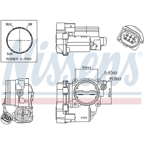 Hrdlo škrtiacej klapky 955032 /NISSENS/ - obr. 6