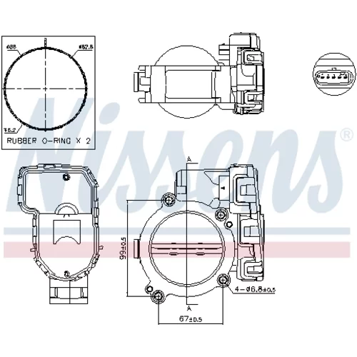 Hrdlo škrtiacej klapky 955076 /NISSENS/ - obr. 7