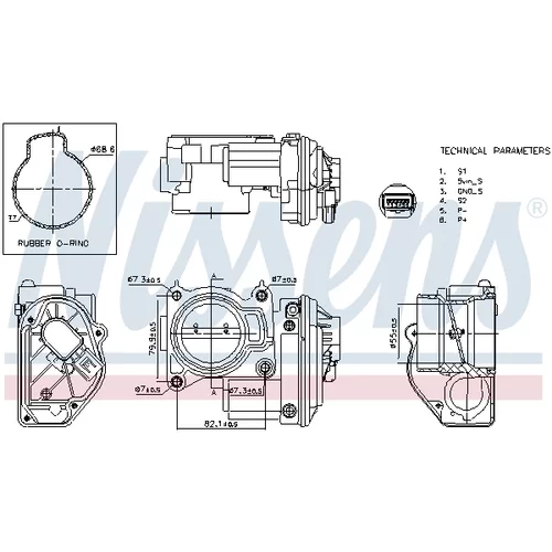 Hrdlo škrtiacej klapky 955199 /NISSENS/ - obr. 4