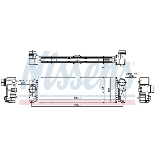Chladič plniaceho vzduchu 961597 /NISSENS/ - obr. 5