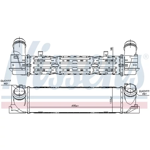 Chladič plniaceho vzduchu 96450 /NISSENS/ - obr. 4