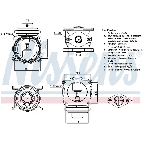 EGR ventil 98295 /NISSENS/ - obr. 6