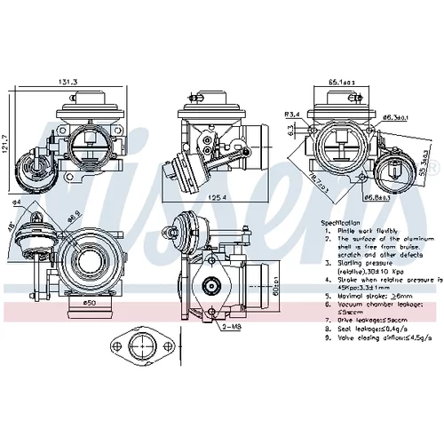 EGR ventil 98303 /NISSENS/ - obr. 5