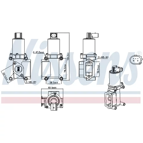 EGR ventil 98305 /NISSENS/ - obr. 5