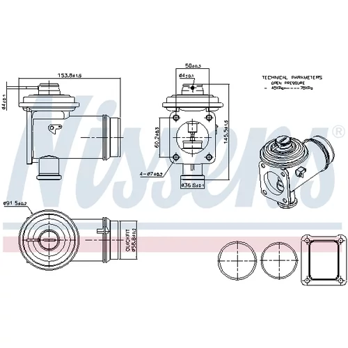 EGR ventil 98352 /NISSENS/ - obr. 7