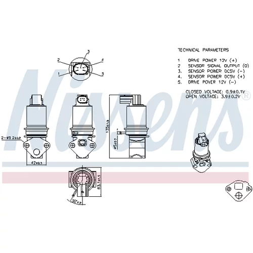 EGR ventil 98371 /NISSENS/ - obr. 6