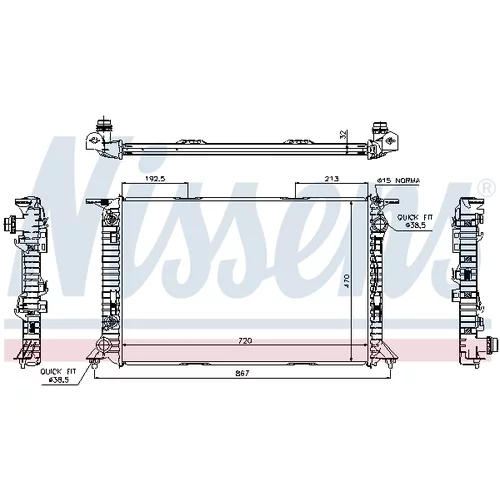 Chladič motora 60322 /NISSENS/ - obr. 1